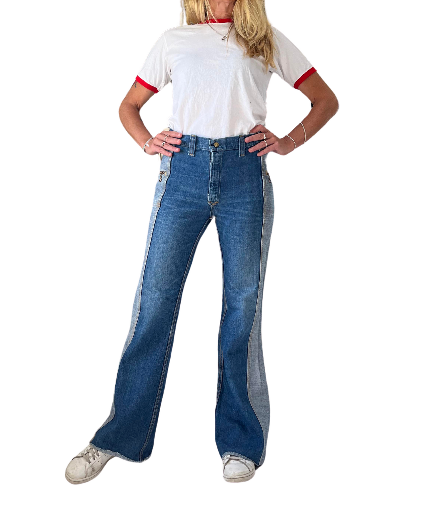 Vintage 70s Lee patchwork jeans