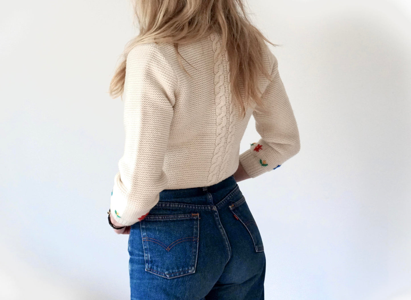 Vintage 80s Austrian Wool folklore Cardigan