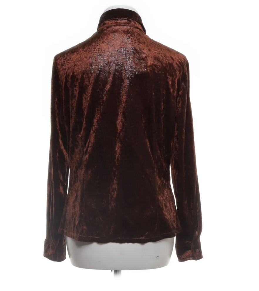 Vintage brown snakeskin blouse