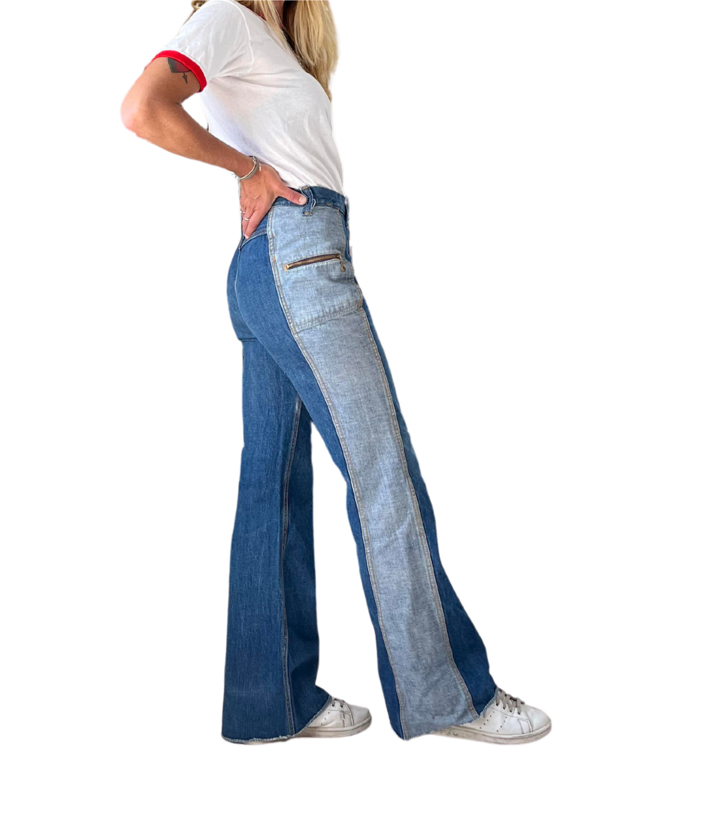 Vintage 70s Lee patchwork jeans