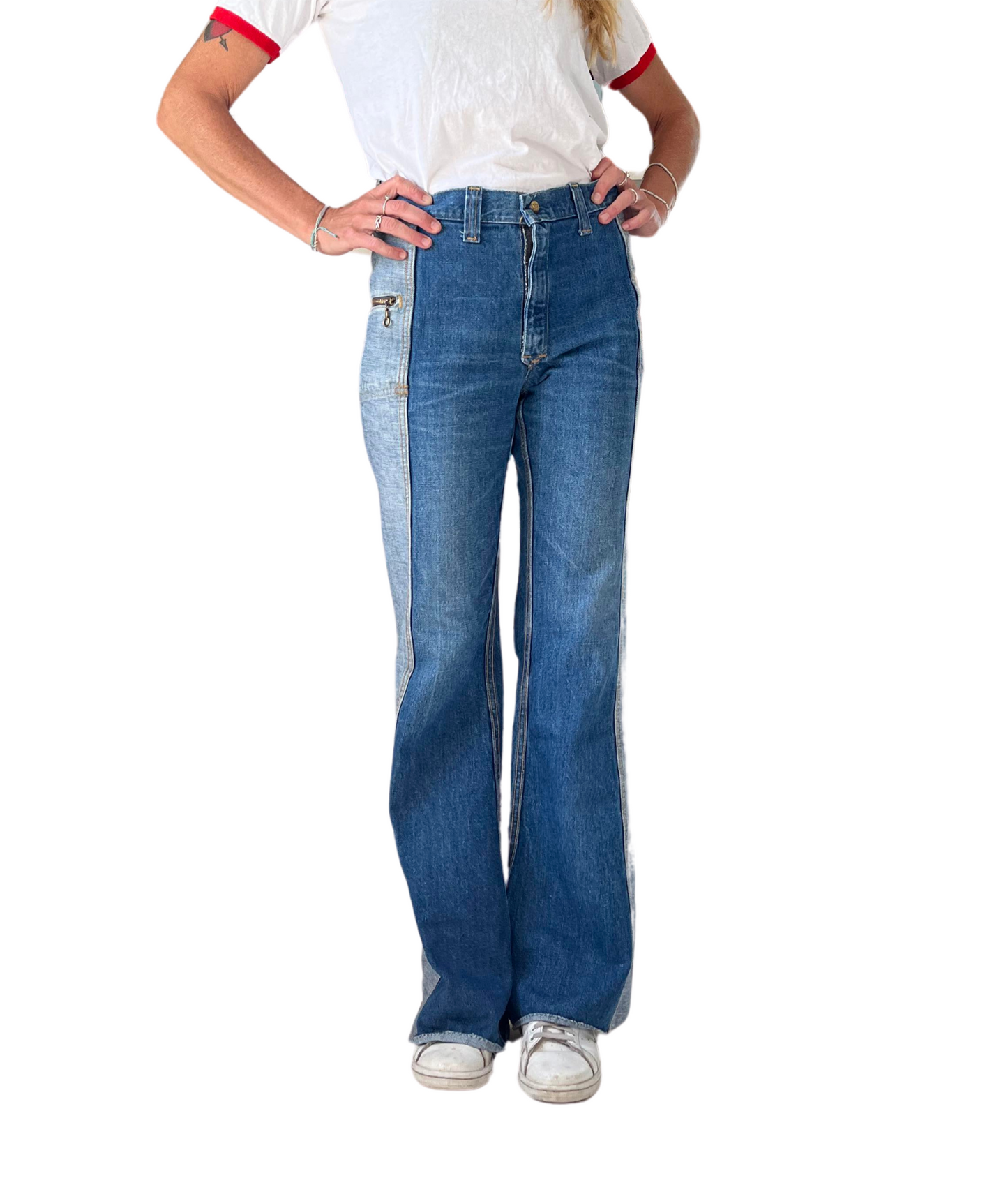 Vintage 70s Lee patchwork jeans