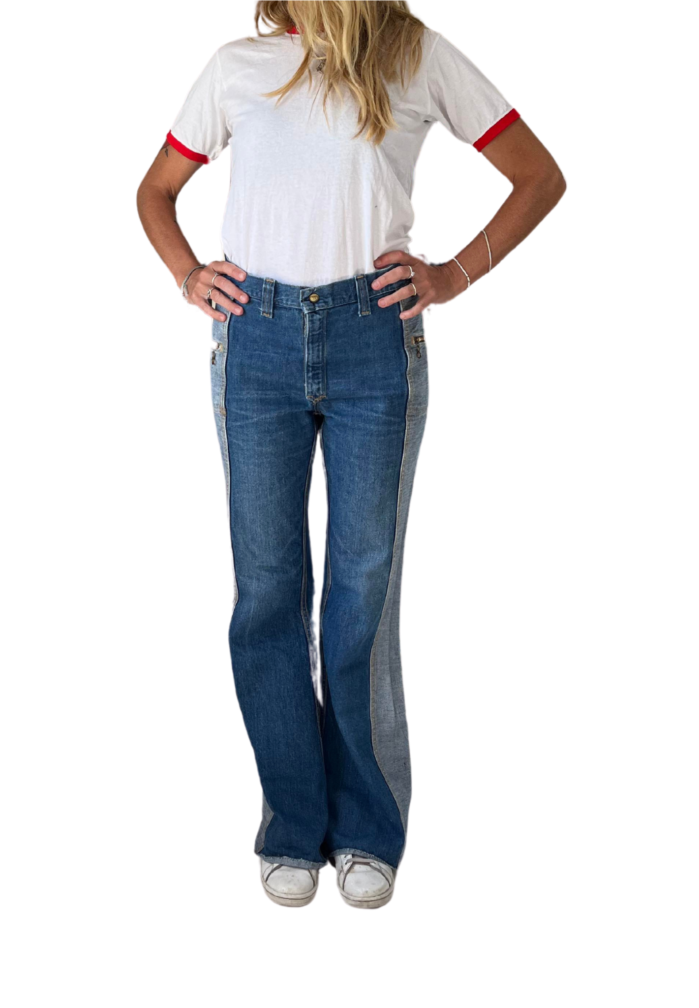 Vintage 70s Lee patchwork jeans
