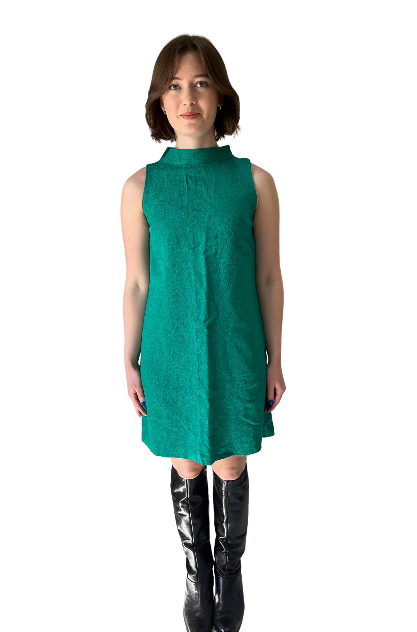 Vintage green 60s mini dress