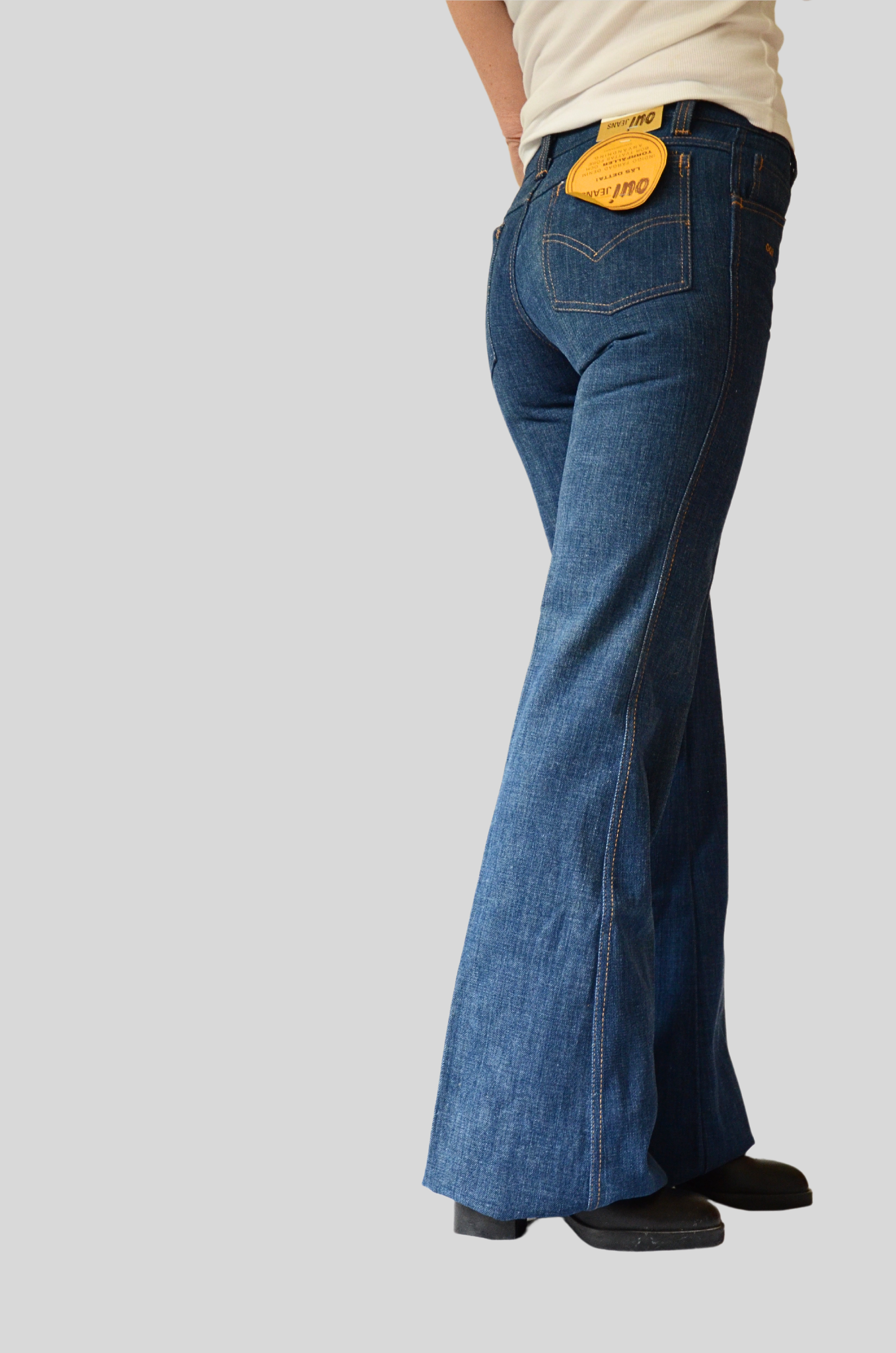 Vintage Deadstock Oui jeans from the 70s bell bottoms flare