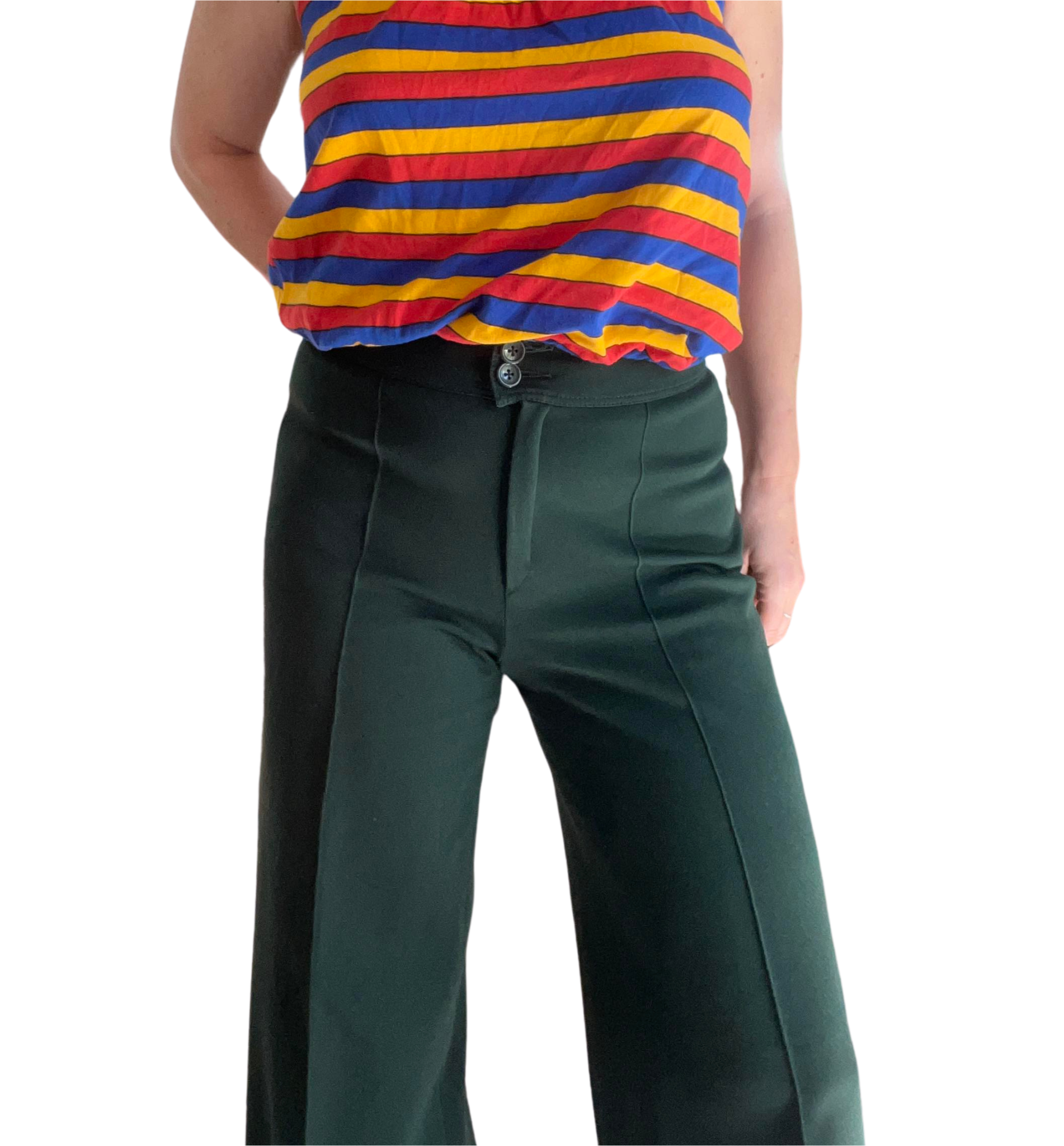 Vintage green 70s trousers