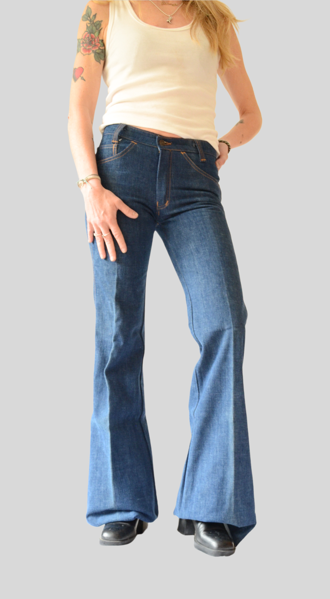 Vintage Deadstock Oui jeans from the 70s bell bottoms flare