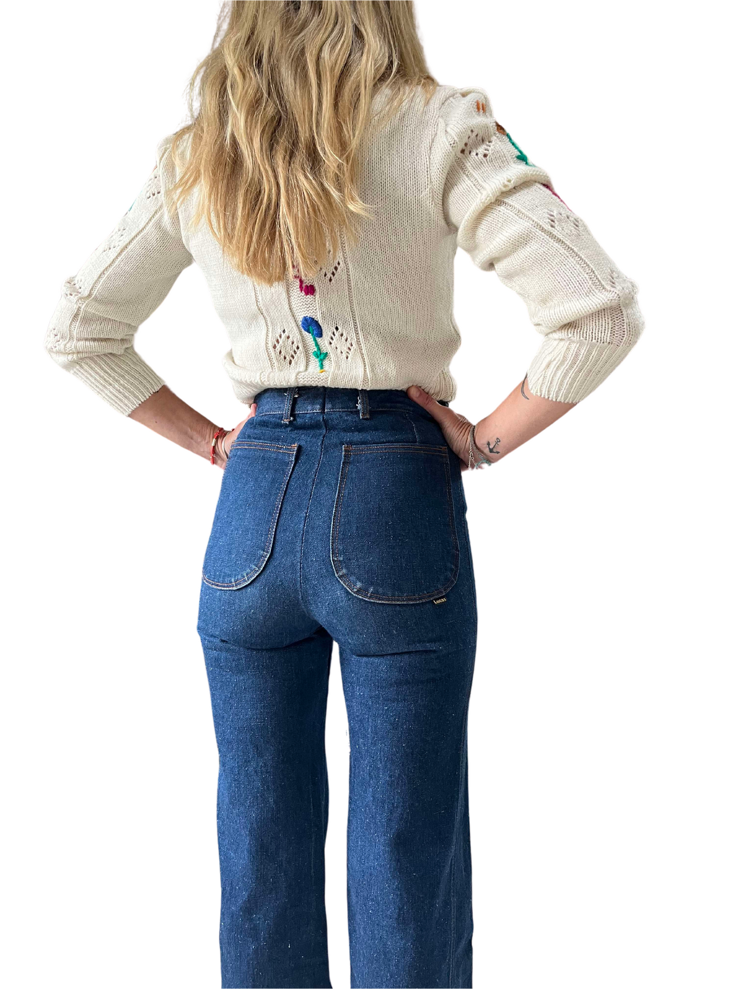 Vintage 70s jeans super high waisted flare by Lucas bell bottoms