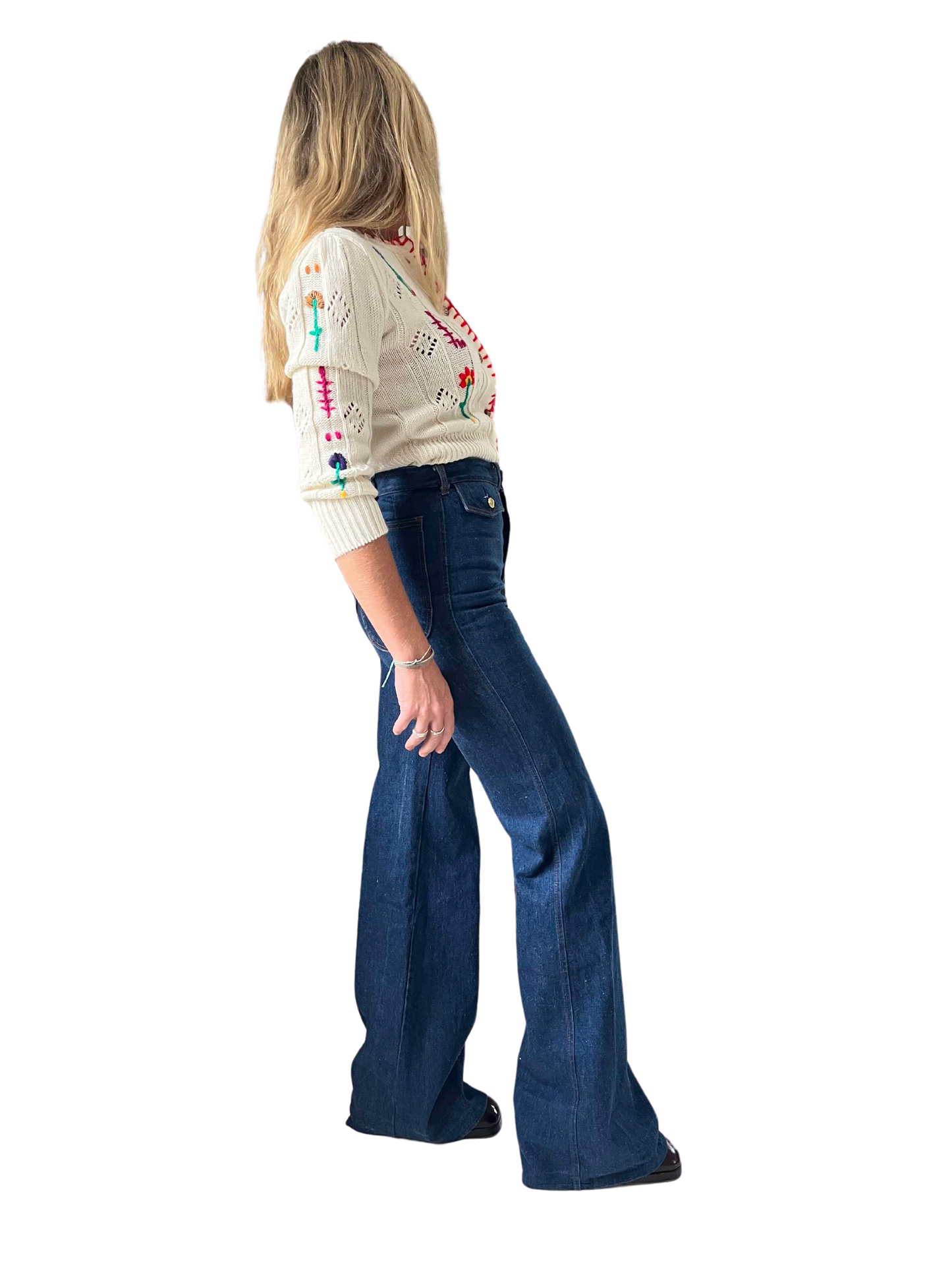 Vintage 70s jeans super high waisted flare by Lucas bell bottoms