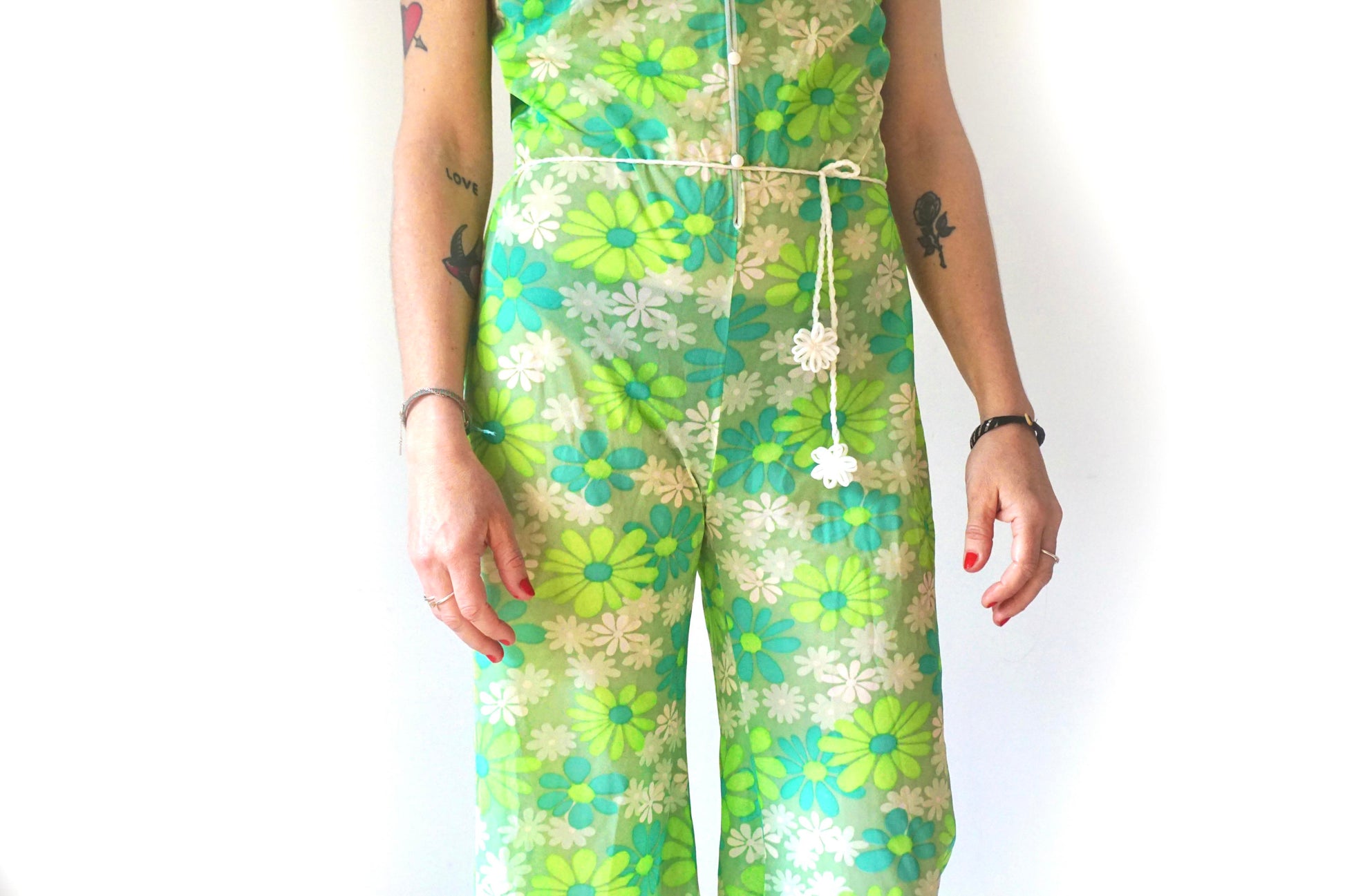 Vintage floral 60s jumpsuit