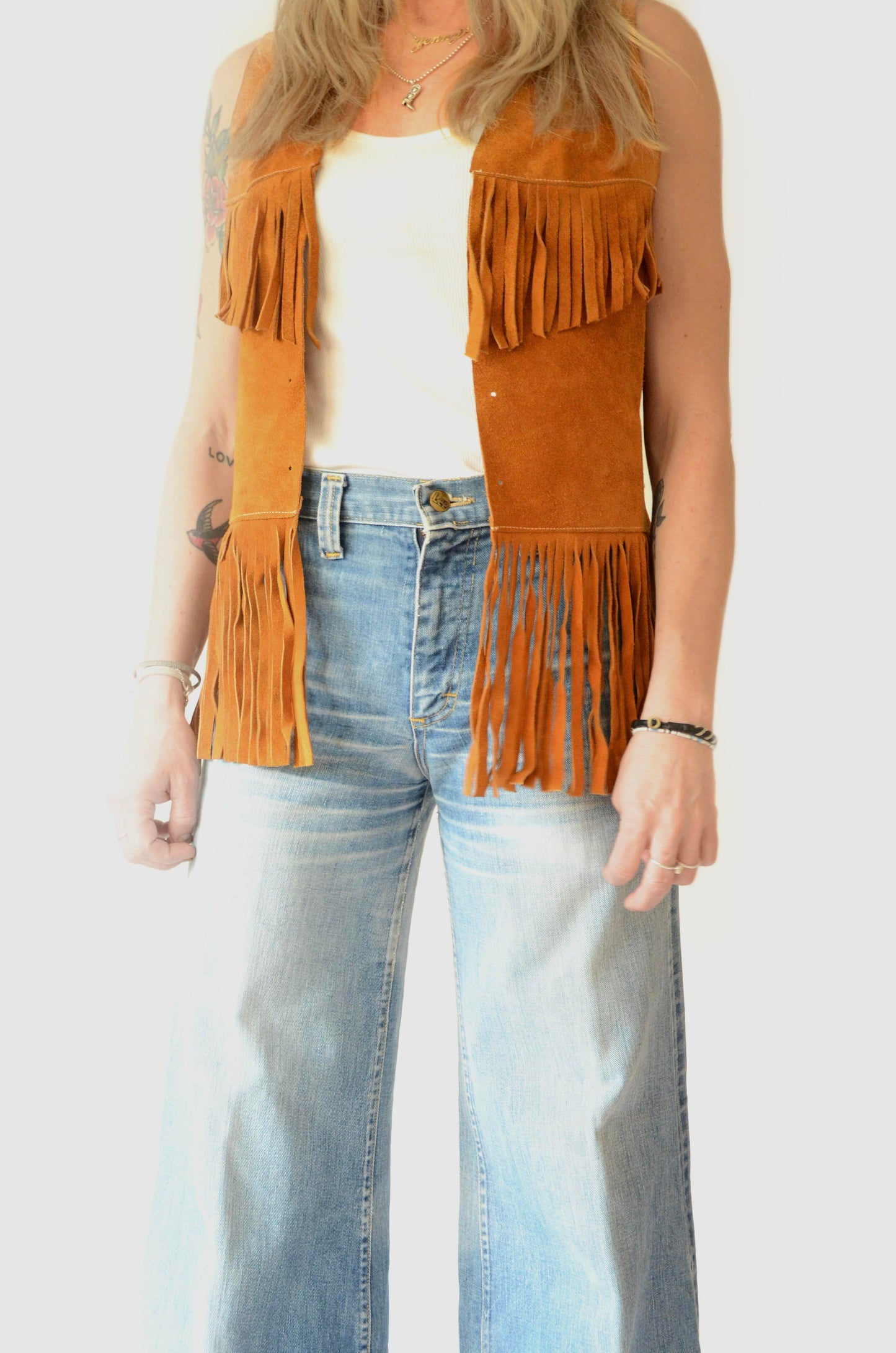 Vintage 70s suede vest