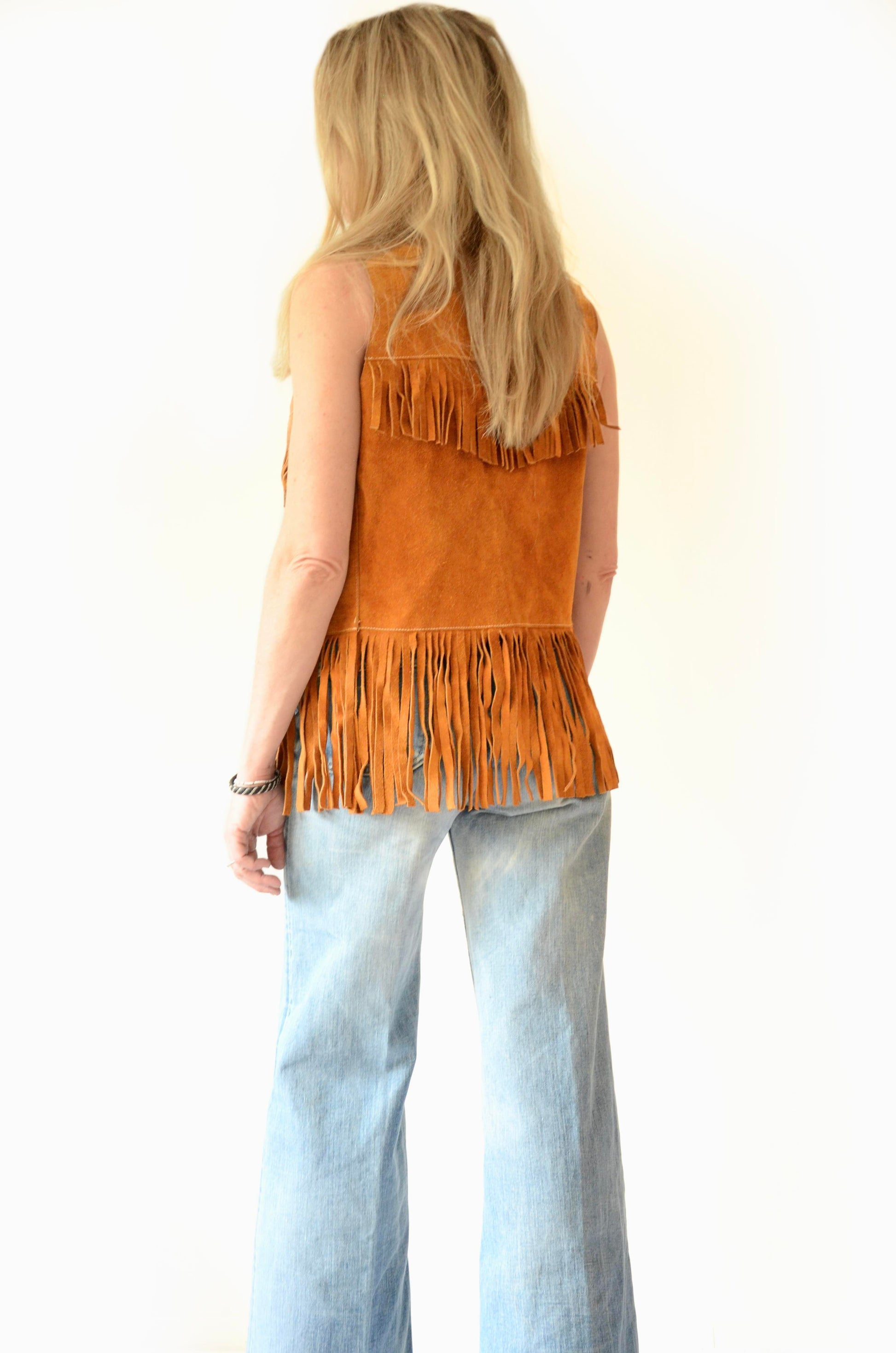 Vintage 70s suede vest