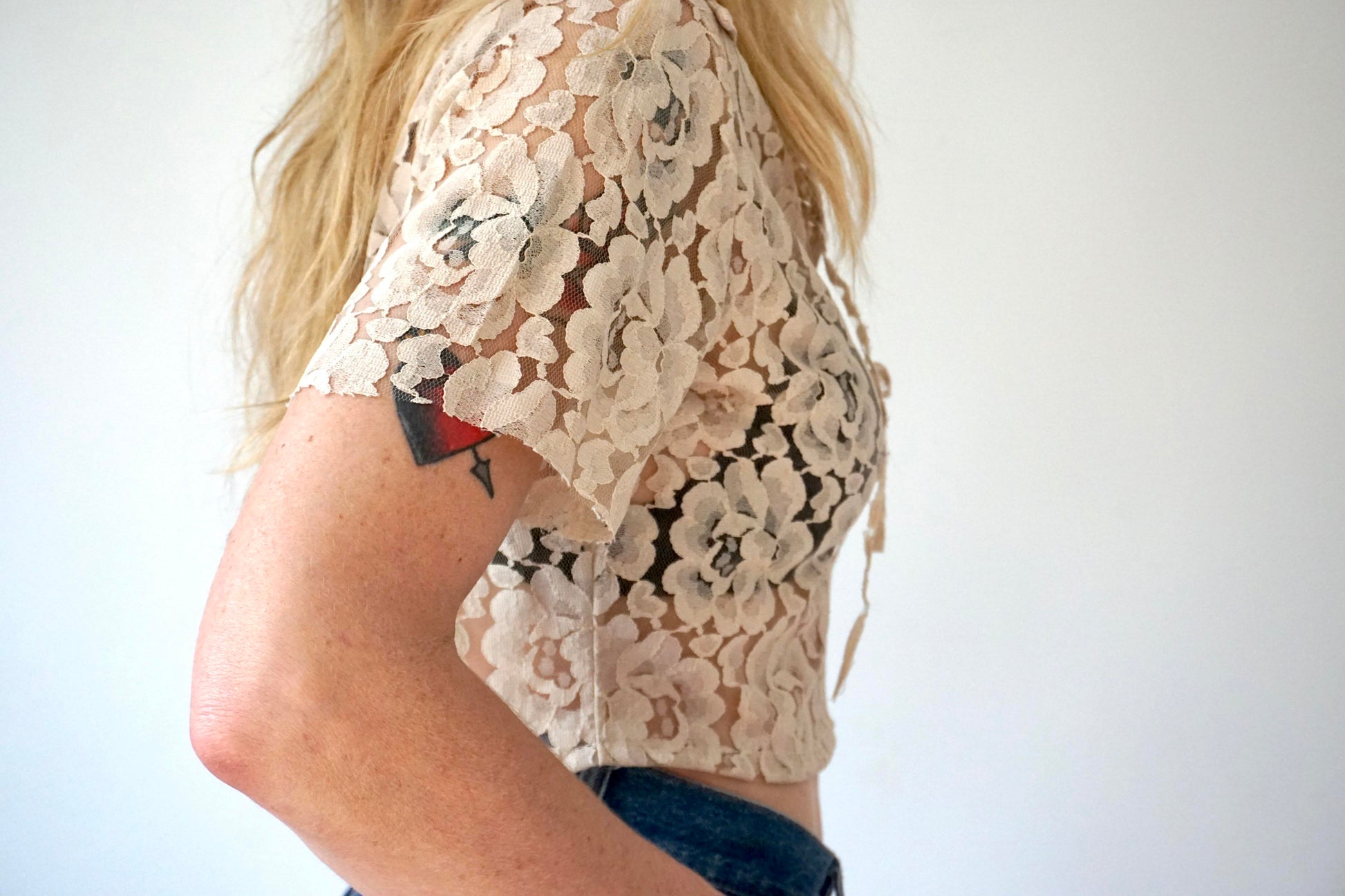 Vintage 60s lace blouse