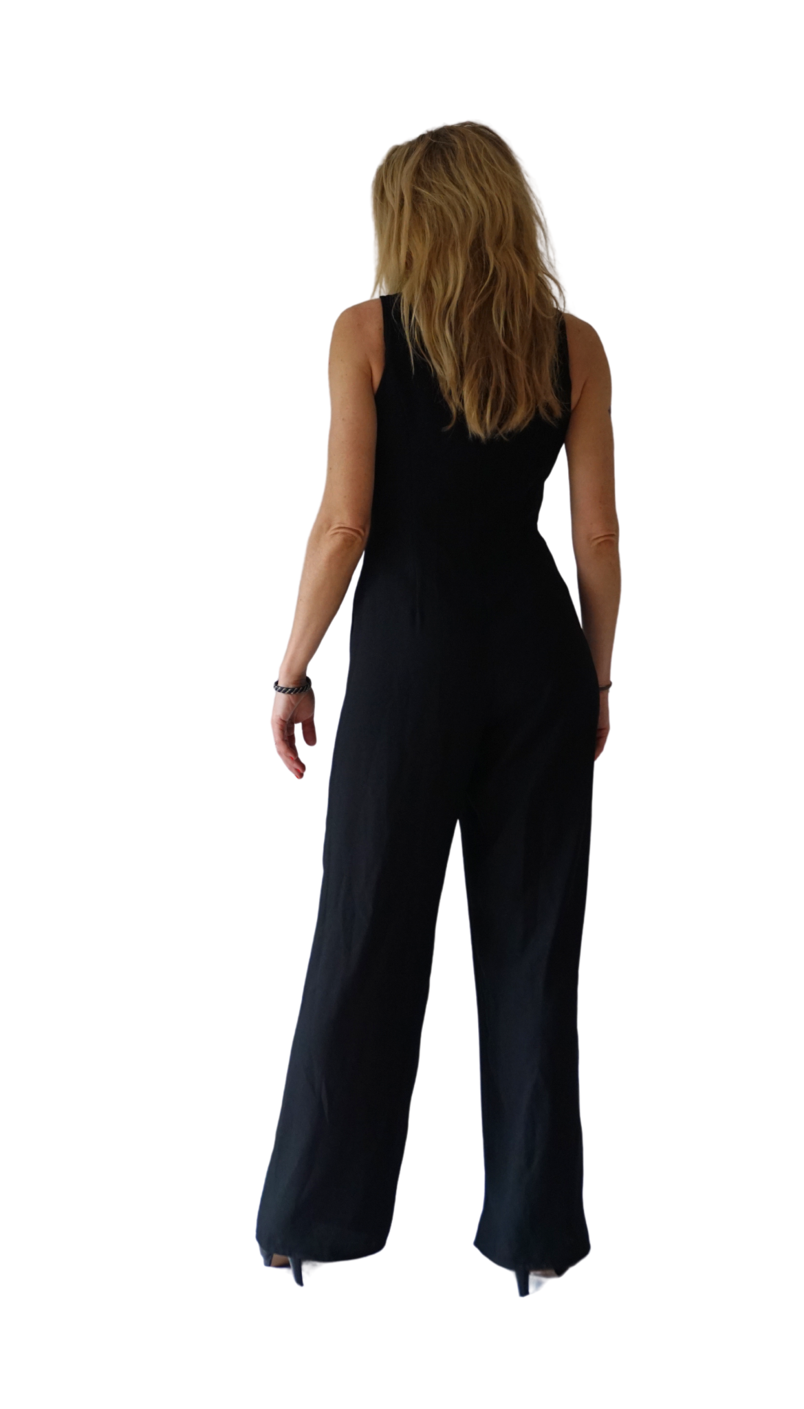 Elegant black vintage 90s jumpsuit- 38