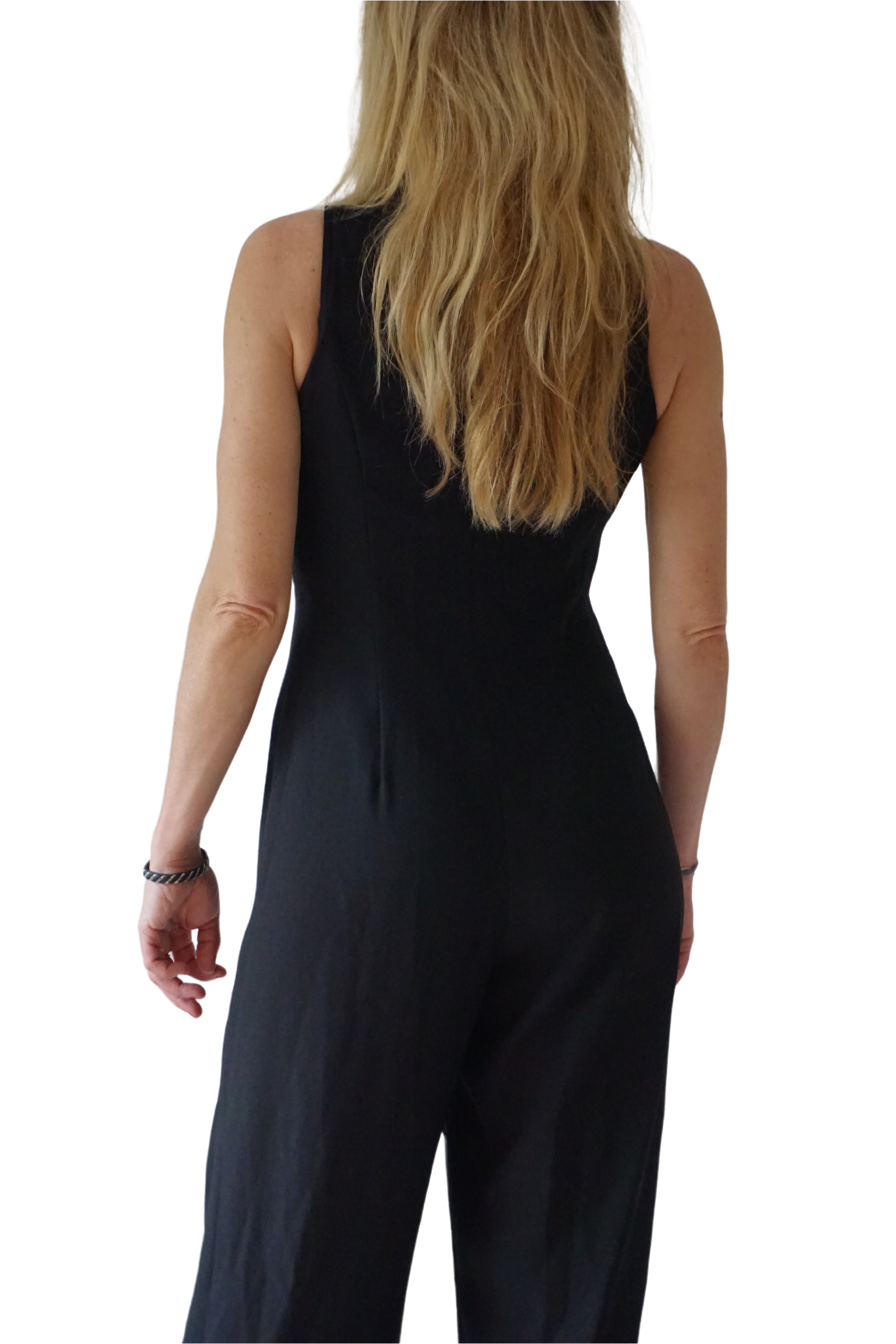 Elegant black vintage 90s jumpsuit- 38