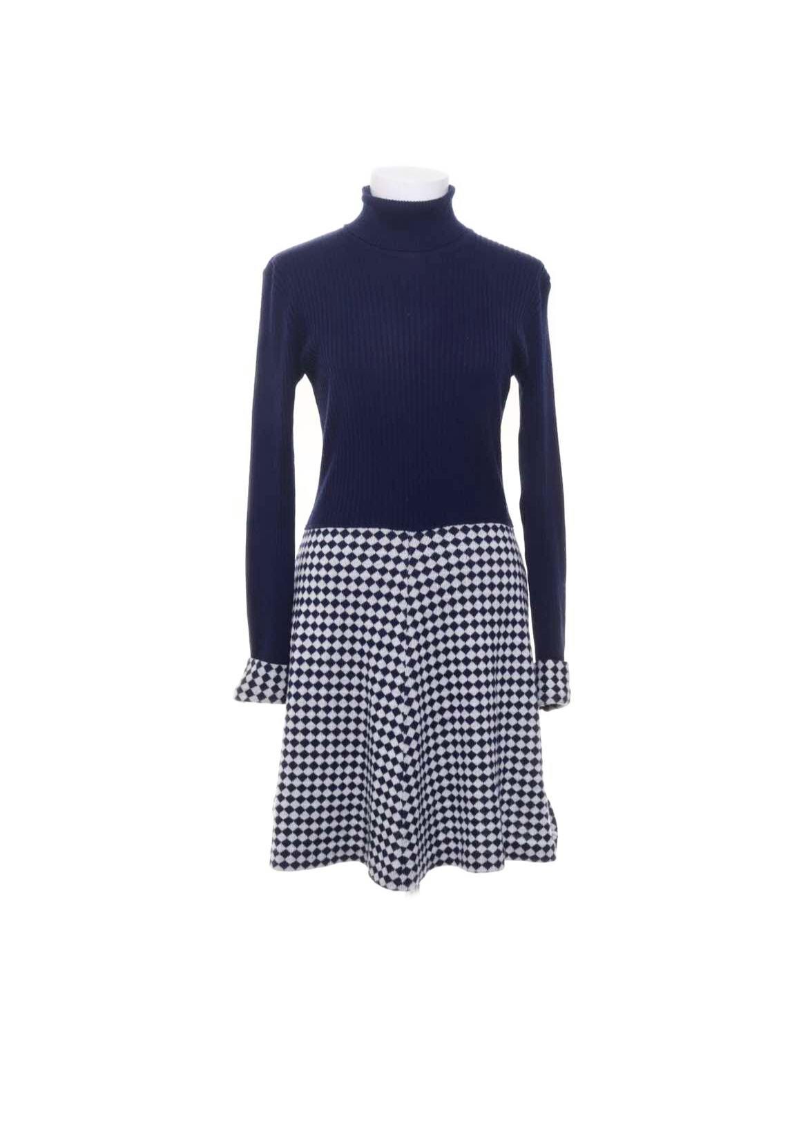 Pretty 60s mini dress checked from St Michael turtleneck