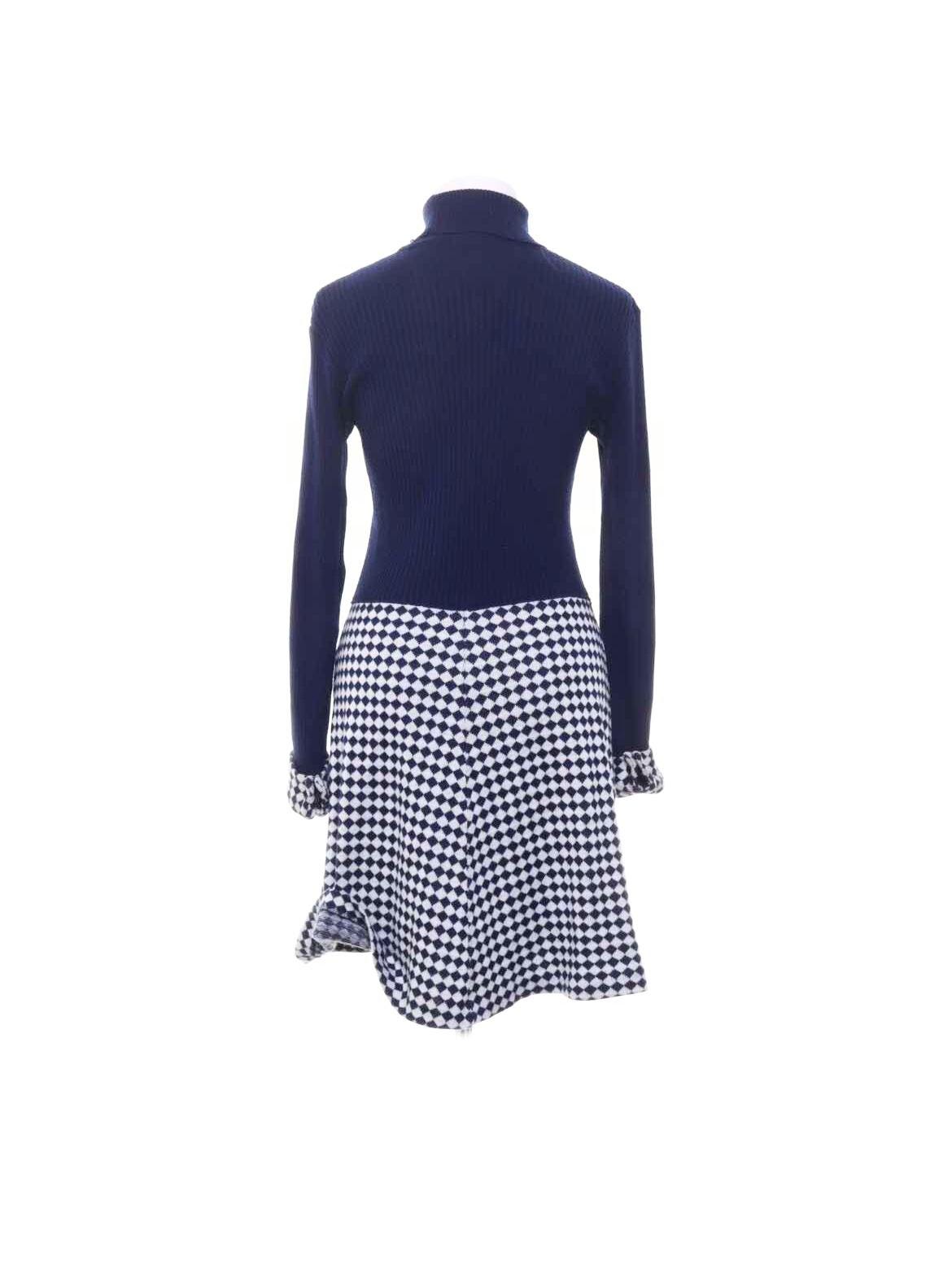 Pretty 60s mini dress checked from St Michael turtleneck