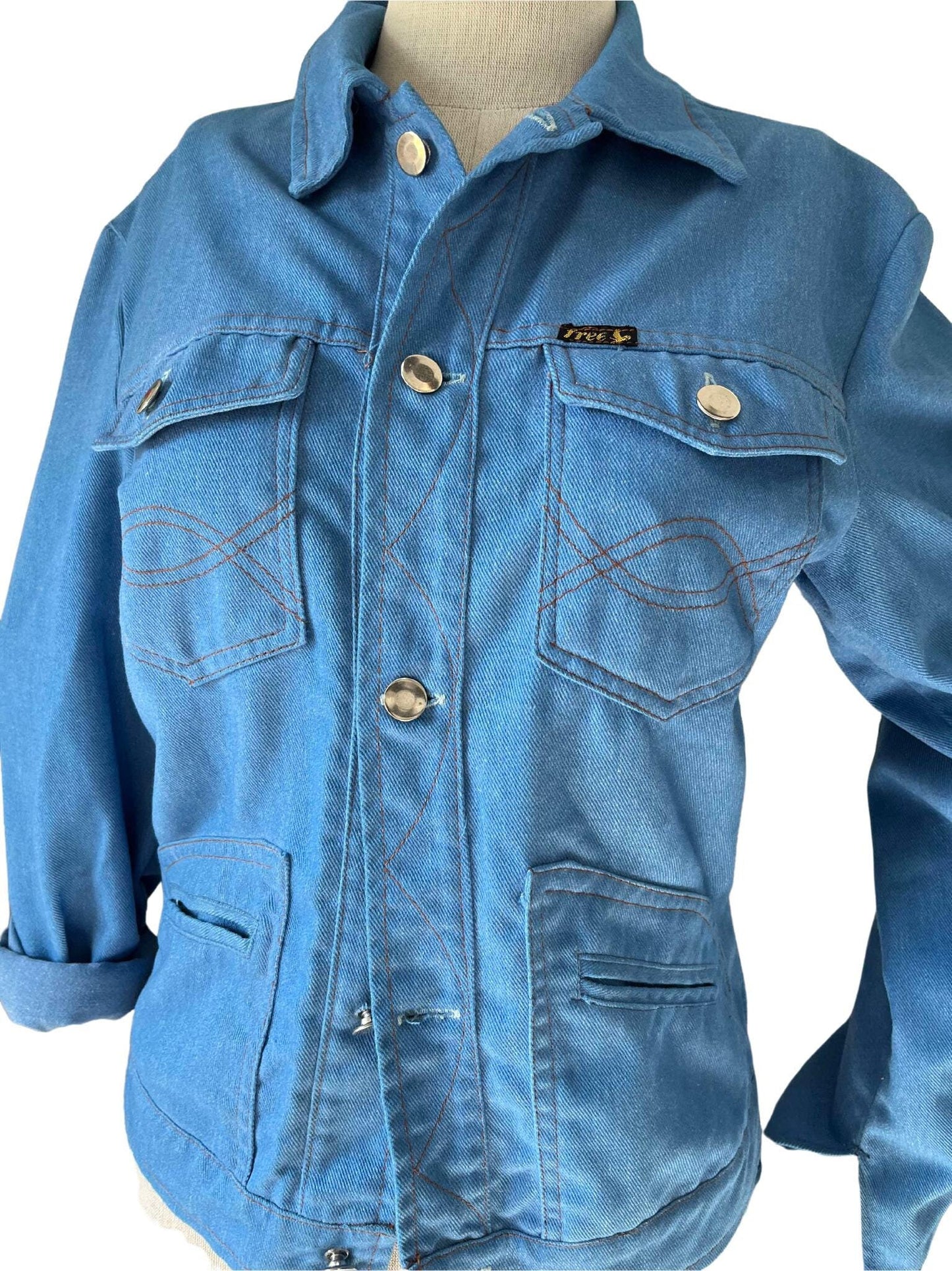 Vintage 70s denim shirt shackett jacket by FREE