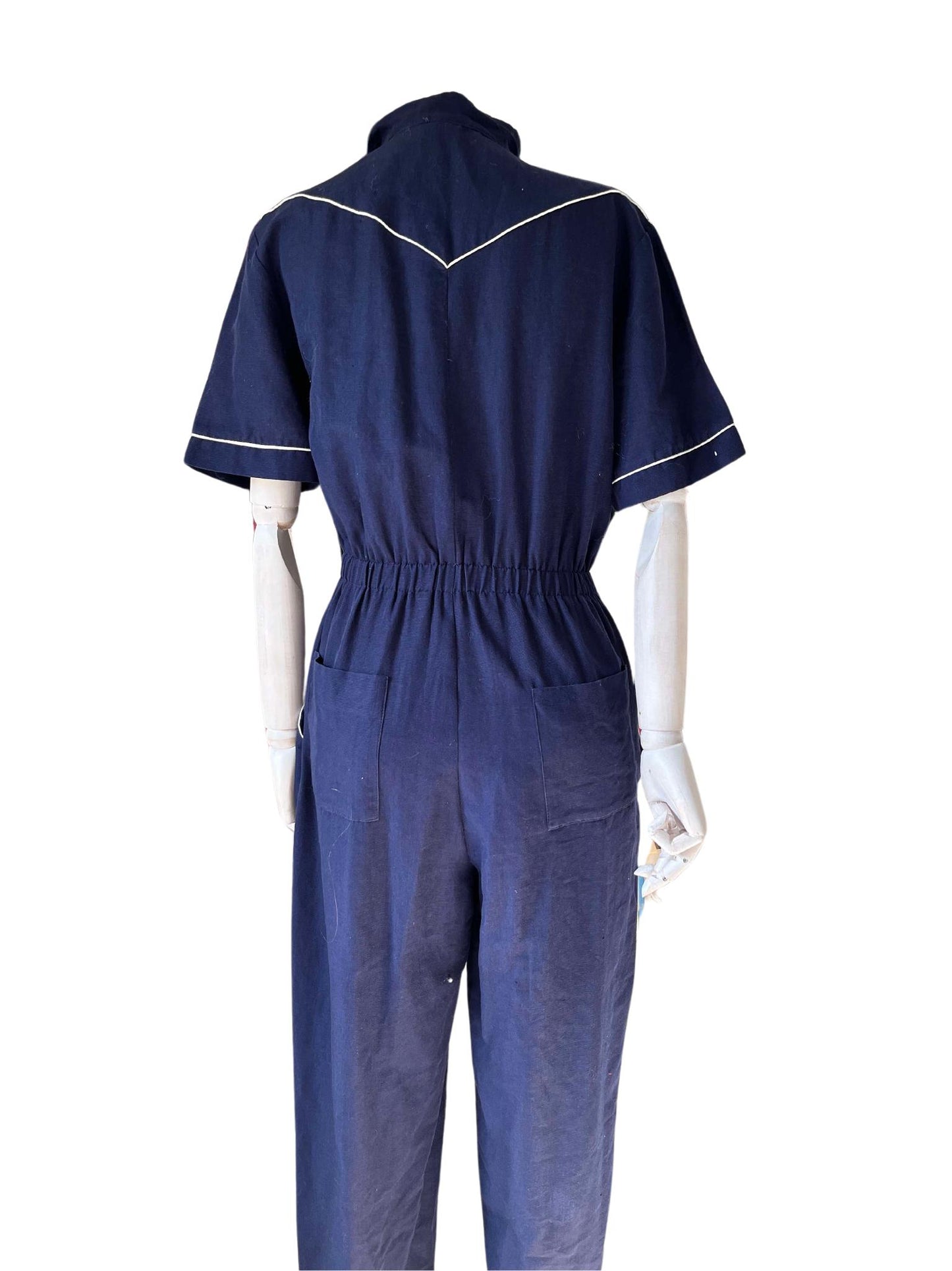 Vintage 70s 80s jumpsuit coverall boiler suit by DOTS size 40