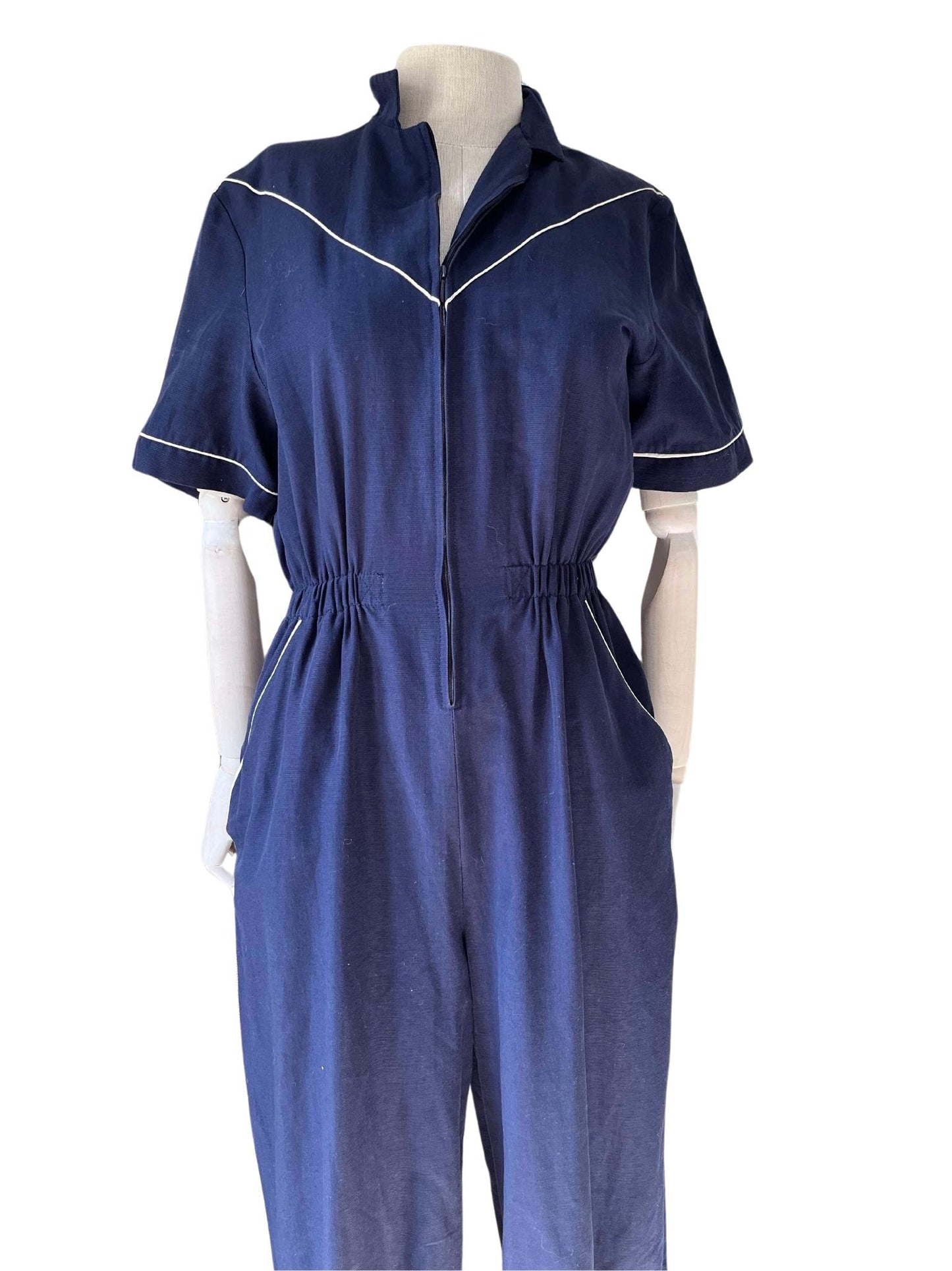 Vintage 70s 80s jumpsuit coverall boiler suit by DOTS size 40