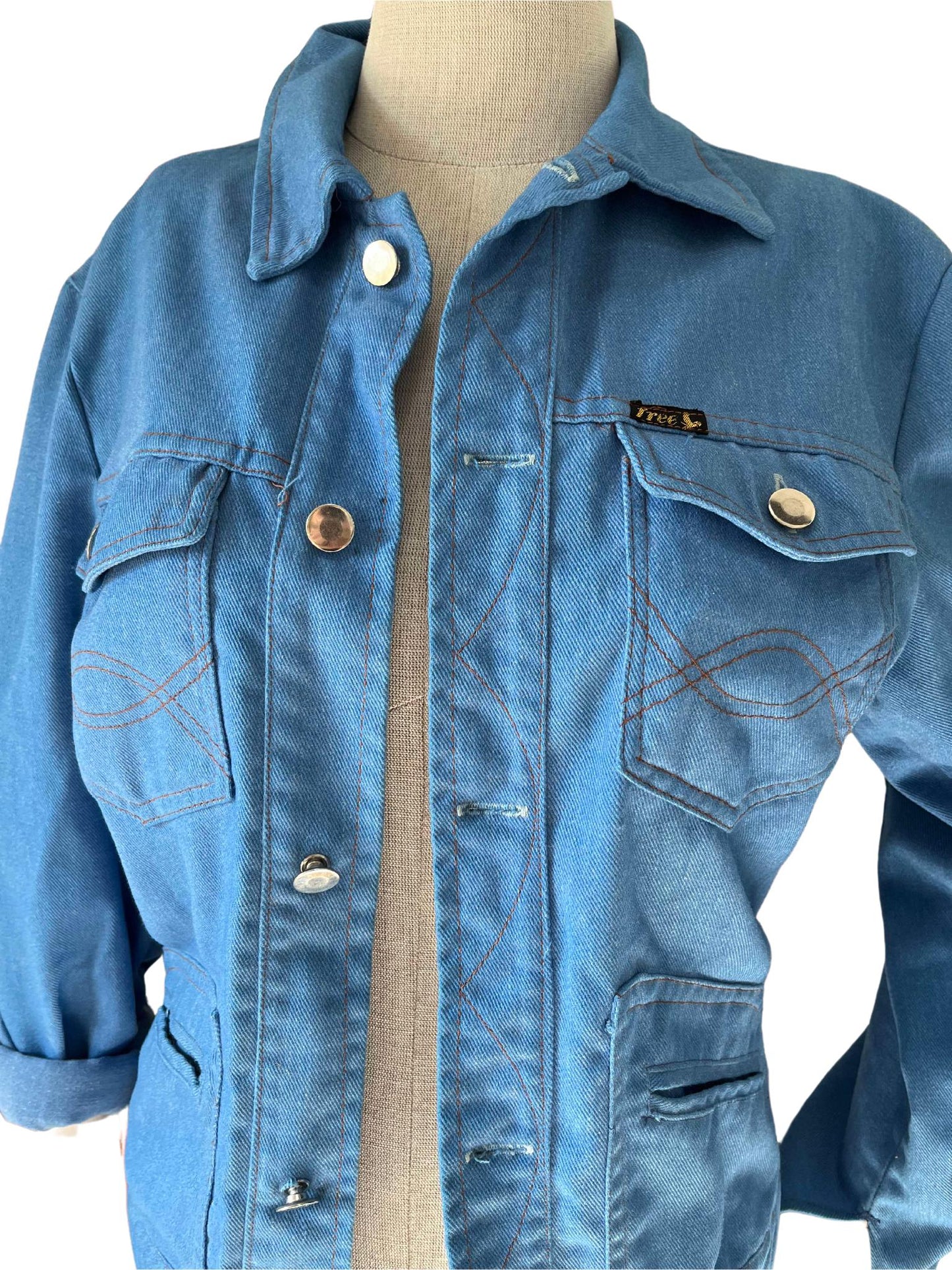 Vintage 70s denim shirt shackett jacket by FREE