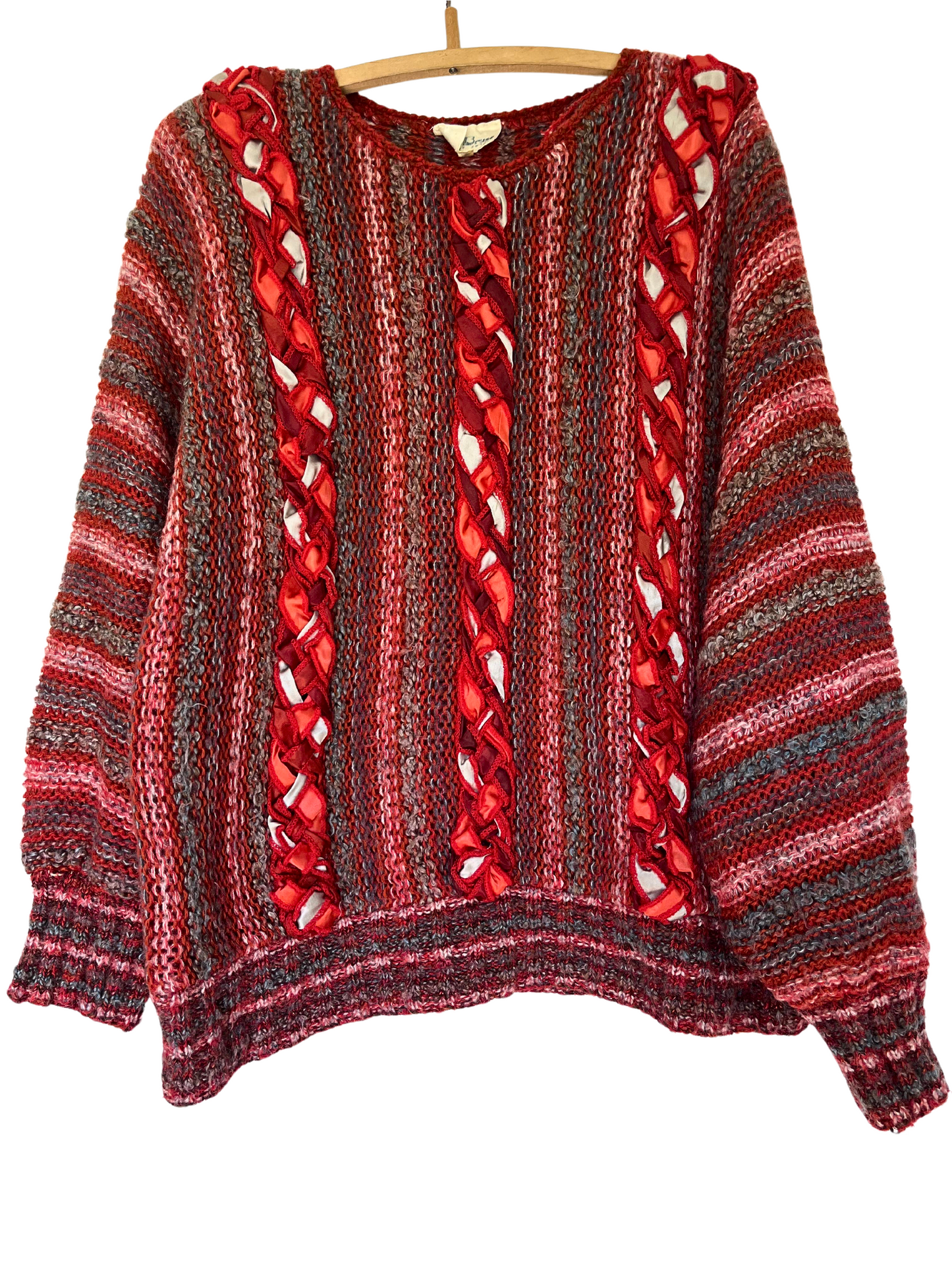 Vintage 80s Anne Bruse sweater with shoulder pads- size medium