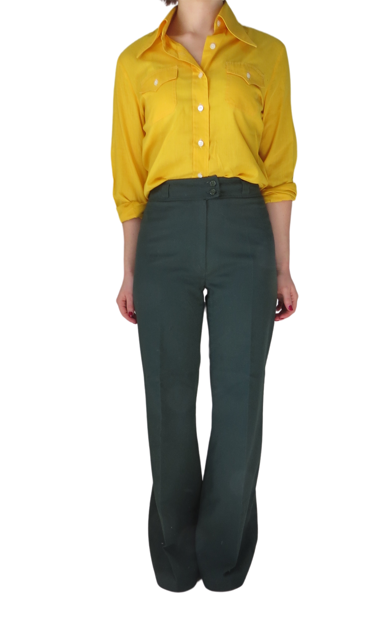 Vintage green 70s trousers